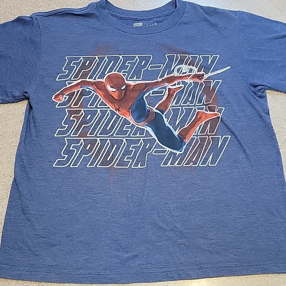 Marvel Blue Spider-Man Graphic T-Shirt Size 10/12
